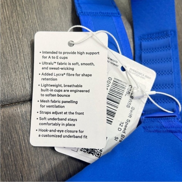 Lululemon NWT Swift Speed Bra *High Support, A–E Cups Cerulean Blue - Picture 10 of 12
